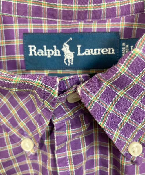 RALPH LAUREN（ラルフローレン）RALPH LAUREN (ラルフローレン) 【古着】チェックBDシャツ　ポニー刺繍　長袖シャツ パープル サイズ:Lの古着・服飾アイテム