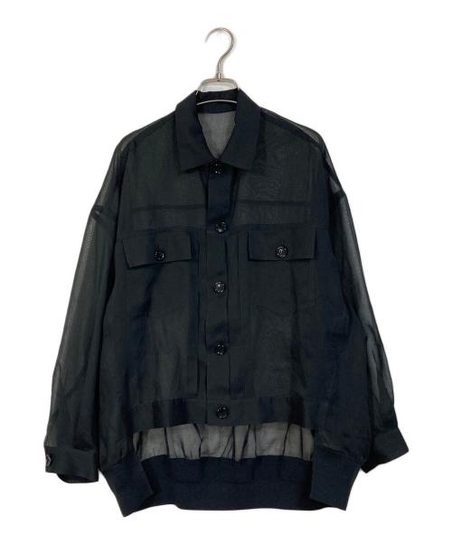 STUMBLY（スタンブリ―）STUMBLY (スタンブリ―) 25SS シアー オーガンジー ジャケット ブラック サイズ:38の古着・服飾アイテム