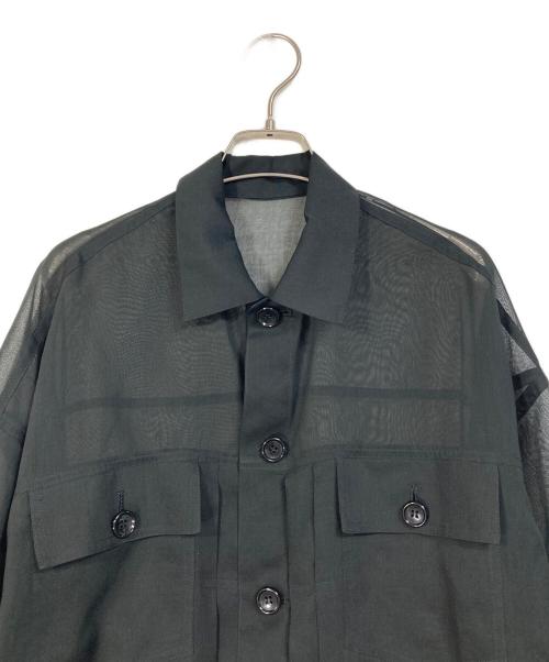 STUMBLY（スタンブリ―）STUMBLY (スタンブリ―) 25SS シアー オーガンジー ジャケット ブラック サイズ:38の古着・服飾アイテム
