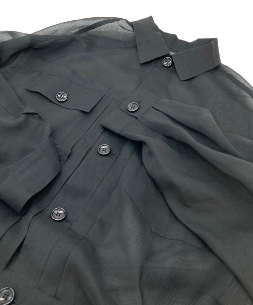 STUMBLY（スタンブリ―）STUMBLY (スタンブリ―) 25SS シアー オーガンジー ジャケット ブラック サイズ:38の古着・服飾アイテム
