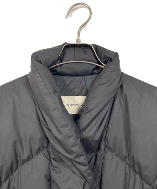 EMPORIO ARMANI（エンポリオ アルマーニ）EMPORIO ARMANI (エンポリオ アルマーニ) ダウンコート　ロングコート　アウター ブラック サイズ:38の古着・服飾アイテム