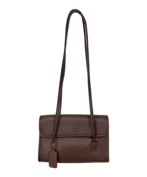 COACH（コーチ）COACH (コーチ) 【OLD】ローリー フラップ トートバッグ　ミニバッグ　レザーバッグ　OLD COACH ブラウン サイズ:実寸参照の古着・服飾アイテム