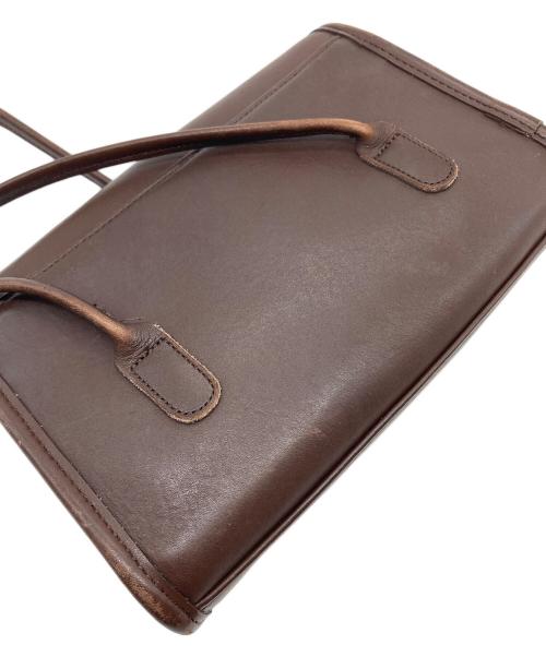 COACH（コーチ）COACH (コーチ) 【OLD】ローリー フラップ トートバッグ　ミニバッグ　レザーバッグ　OLD COACH ブラウン サイズ:実寸参照の古着・服飾アイテム