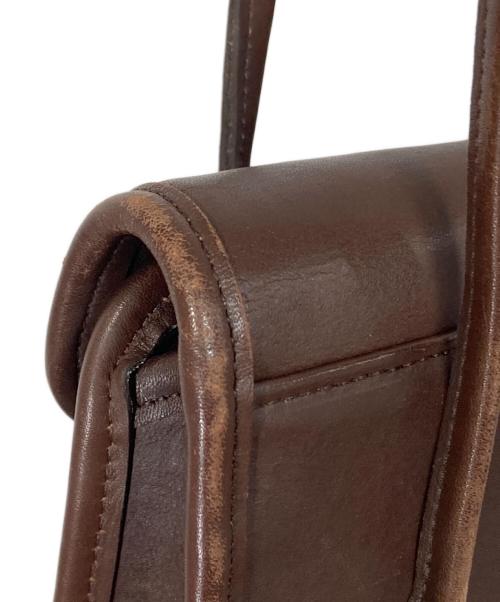 COACH（コーチ）COACH (コーチ) 【OLD】ローリー フラップ トートバッグ　ミニバッグ　レザーバッグ　OLD COACH ブラウン サイズ:実寸参照の古着・服飾アイテム