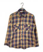 FROSTPROOFフロントプルーフ）の古着「【古着】ネルシャツ　長袖シャツ　チェックシャツ　70s  70年代　USA製」｜ブラウン