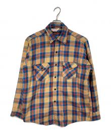 FROSTPROOF（フロントプルーフ）の古着「【古着】ネルシャツ　長袖シャツ　チェックシャツ　70s  70年代　USA製」｜ブラウン
