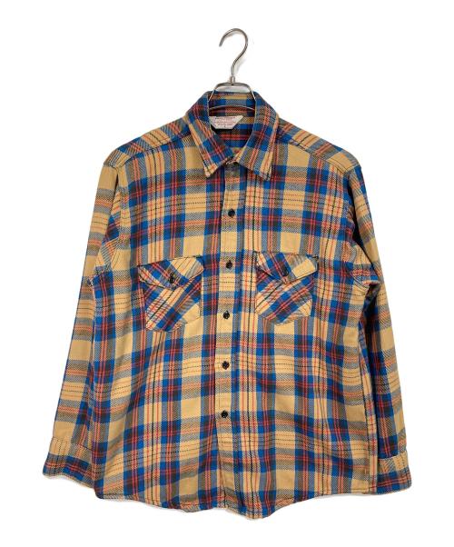 FROSTPROOF（フロントプルーフ）FROSTPROOF (フロントプルーフ) 【古着】ネルシャツ　長袖シャツ　チェックシャツ　70s  70年代　USA製 ブラウン サイズ:Lの古着・服飾アイテム