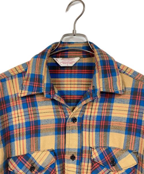 FROSTPROOF（フロントプルーフ）FROSTPROOF (フロントプルーフ) 【古着】ネルシャツ　長袖シャツ　チェックシャツ　70s  70年代　USA製 ブラウン サイズ:Lの古着・服飾アイテム