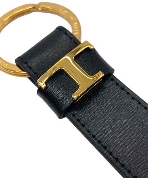 TOD'S（トッズ）TOD'S (トッズ) Tロゴ金具キーリング ブラック サイズ:実寸参照の古着・服飾アイテム