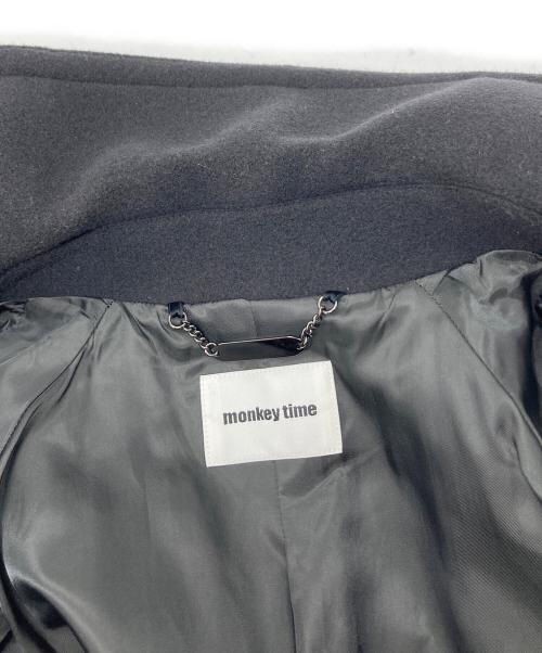 MONKEY TIME（モンキータイム）MONKEY TIME (モンキータイム) Super120's ウールコート　ロングコート　アウター ブラック サイズ:Sの古着・服飾アイテム