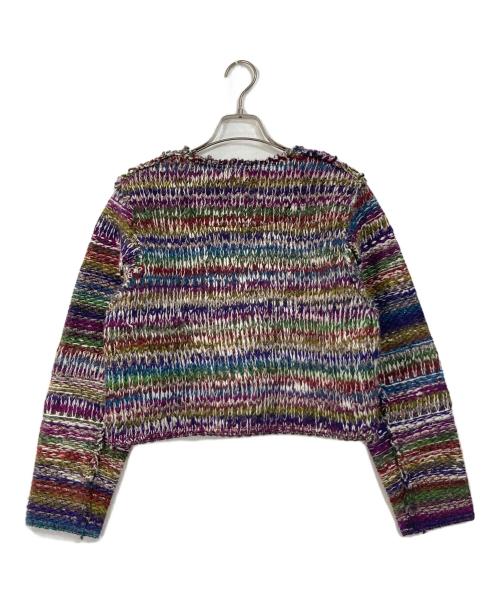 MACPHEE（マカフィー）MACPHEE (マカフィー) ニットボンディング クロップドジャケット マルチカラー サイズ:Sの古着・服飾アイテム