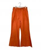SATORU  SASAKIサトル ササキ）の古着「フレアパンツ　シルク棍パンツ　タグつき」｜オレンジ