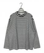 UNUSEDアンユーズド）の古着「long sleeve border t-shirt」｜ブラック×ホワイト