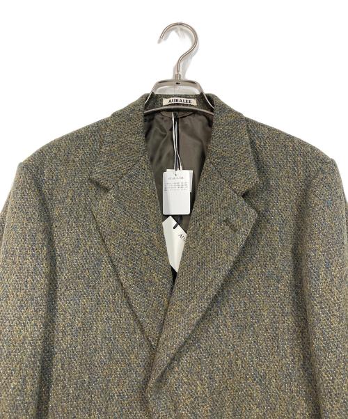 AURALEE（オーラリー）AURALEE (オーラリー) ブリティッシュウールツイードオーバージャケット カーキ 未使用品の古着・服飾アイテム