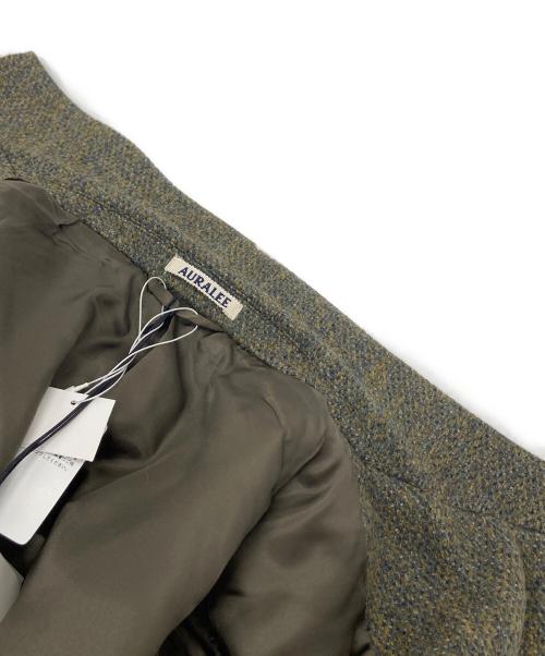 AURALEE（オーラリー）AURALEE (オーラリー) ブリティッシュウールツイードオーバージャケット カーキ 未使用品の古着・服飾アイテム