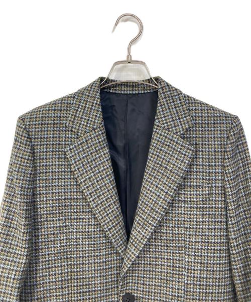edition（エディション）edition (エディション) FOX TWEED テーラードジャケット　アウター　ライトアウター　日本製 カーキ×ネイビー サイズ:34の古着・服飾アイテム