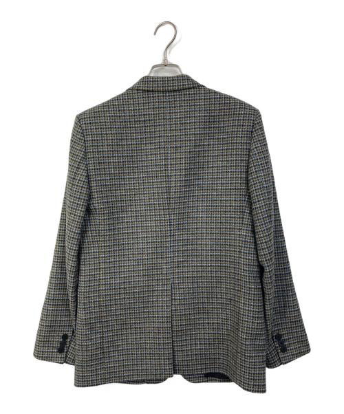 edition（エディション）edition (エディション) FOX TWEED テーラードジャケット　アウター　ライトアウター　日本製 カーキ×ネイビー サイズ:34の古着・服飾アイテム