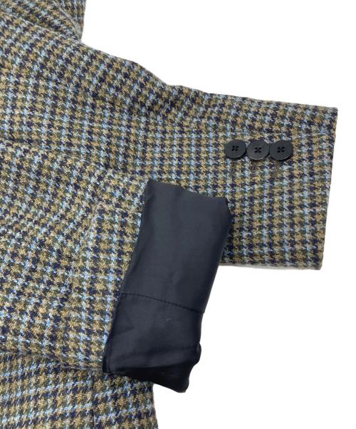 edition（エディション）edition (エディション) FOX TWEED テーラードジャケット　アウター　ライトアウター　日本製 カーキ×ネイビー サイズ:34の古着・服飾アイテム