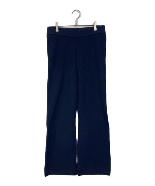 MUSE de Deuxieme Classe（ミューズ ドゥーズィエム クラス）MUSE de Deuxieme Classe (ミューズ ドゥーズィエム クラス) OLBIA RIB パンツ　ニットパンツ　日本製 ネイビー サイズ:38 未使用品の古着・服飾アイテム