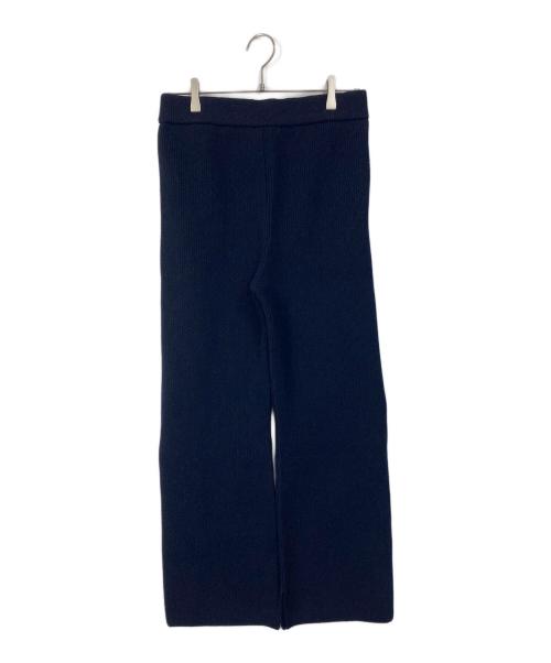 MUSE de Deuxieme Classe（ミューズ ドゥーズィエム クラス）MUSE de Deuxieme Classe (ミューズ ドゥーズィエム クラス) OLBIA RIB パンツ　ニットパンツ　日本製 ネイビー サイズ:38 未使用品の古着・服飾アイテム