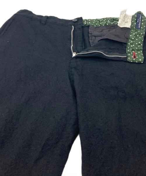 COMME des GARCONS HOMME（コムデギャルソン オム）COMME des GARCONS HOMME (コムデギャルソン オム) ウール縮絨パンツ　日本製 ブラック サイズ:Sの古着・服飾アイテム