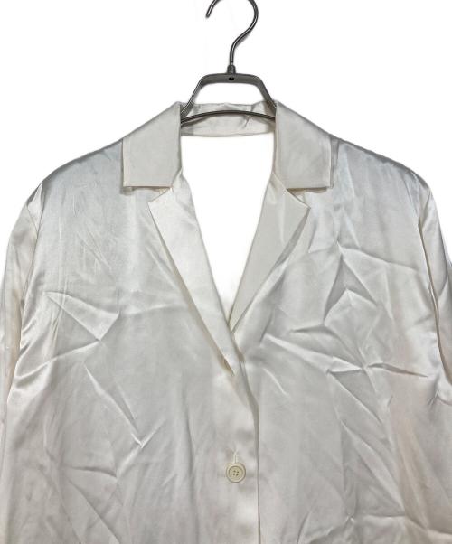 yo BIOTOP（ヨー ビオトープ）yo BIOTOP (ヨー ビオトープ) シルクシャツ　日本製 ホワイト サイズ:実寸参照の古着・服飾アイテム