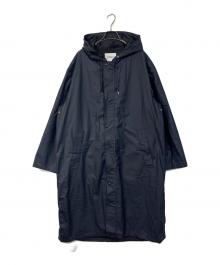 CTHY（シティ）の古着「フーデッドコート　ロングコート　アウター　ライトアウター」｜ネイビー