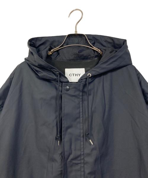 CTHY（シティ）CTHY (シティ) フーデッドコート　ロングコート　アウター　ライトアウター ネイビー サイズ:3の古着・服飾アイテム