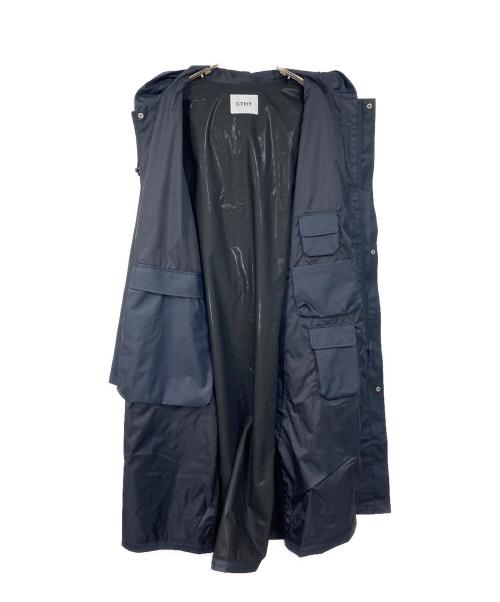 CTHY（シティ）CTHY (シティ) フーデッドコート　ロングコート　アウター　ライトアウター ネイビー サイズ:3の古着・服飾アイテム