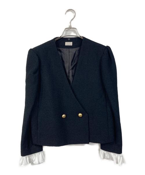 cygne（シーニュ）cygne (シーニュ) ツイードジャケット ブラックの古着・服飾アイテム