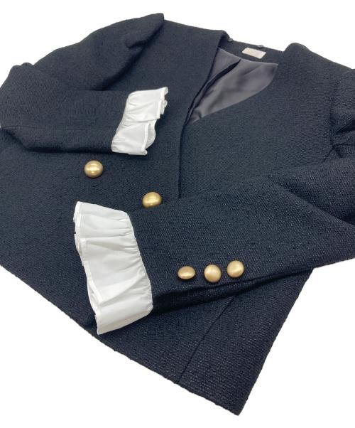 cygne（シーニュ）cygne (シーニュ) ツイードジャケット ブラックの古着・服飾アイテム