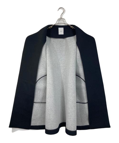 ebure（エブール）EBURE (エブール) ボンディングノーカラーコート ブラック サイズ:36 未使用品の古着・服飾アイテム