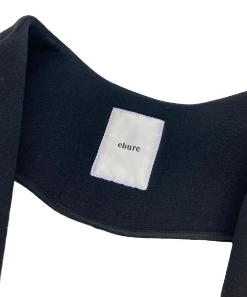 ebure（エブール）EBURE (エブール) ボンディングノーカラーコート ブラック サイズ:36 未使用品の古着・服飾アイテム