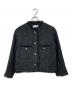 heliopole（エリオポール）の古着「BLADE&FRINGE TWEED JACKET  ブレイドアンドフリンジツイードジャケット  アウター　ライトアウター　セレモニー」｜ブラック