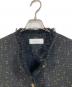 heliopole (エリオポール) BLADE&FRINGE TWEED JACKET  ブレイドアンドフリンジツイードジャケット  アウター　ライトアウター　セレモニー ブラック サイズ:38：6000円