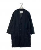 heliopoleエリオポール）の古着「DUNGAREES LINEN COAT  リネンコート」｜ブラック