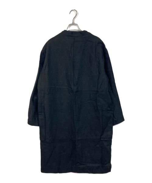 heliopole（エリオポール）heliopole (エリオポール) DUNGAREES LINEN COAT  リネンコート ブラック サイズ:38 未使用品の古着・服飾アイテム