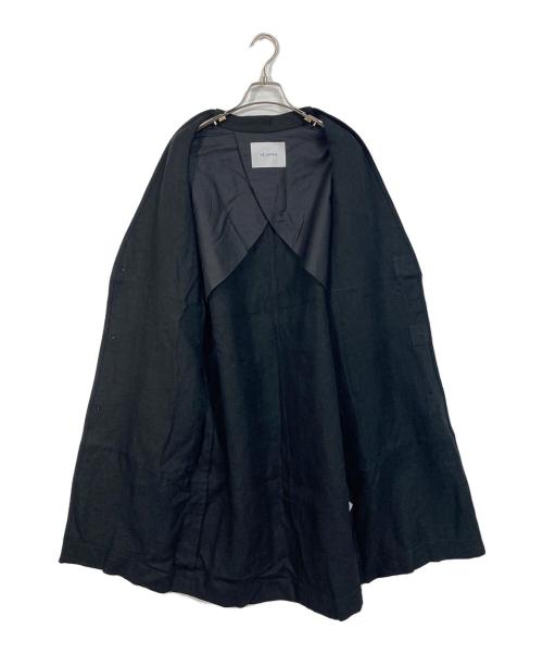 heliopole（エリオポール）heliopole (エリオポール) DUNGAREES LINEN COAT  リネンコート ブラック サイズ:38 未使用品の古着・服飾アイテム