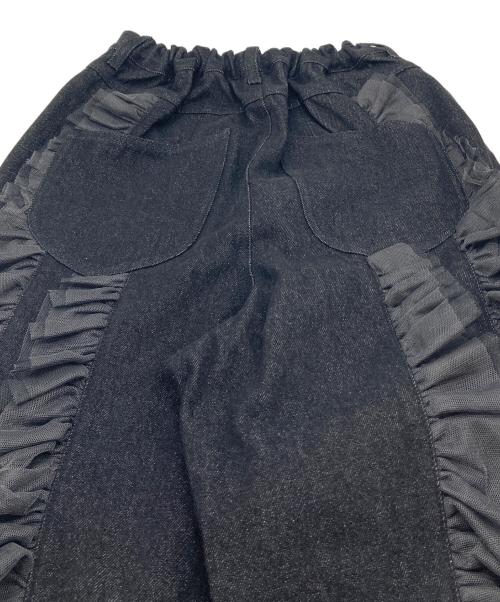 Belle vintage（ベル ヴィンテージ）Belle vintage (ベル ヴィンテージ) デニム×ギャザーチュールパンツ グレー サイズ:1の古着・服飾アイテム