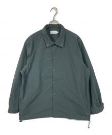 Manual Alphabet（マニュアル アルファベット）の古着「WEATHER CLOTH SPINDLE SHIRTS」｜グリーン