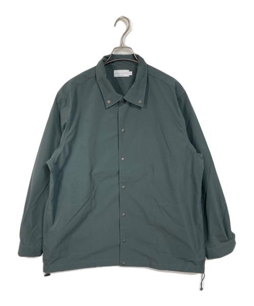 Manual Alphabet（マニュアル アルファベット）MANUAL ALPHABET (マニュアル アルファベット) WEATHER CLOTH SPINDLE SHIRTS グリーン サイズ:2の古着・服飾アイテム