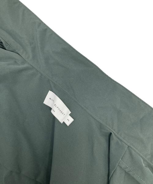 Manual Alphabet（マニュアル アルファベット）MANUAL ALPHABET (マニュアル アルファベット) WEATHER CLOTH SPINDLE SHIRTS グリーン サイズ:2の古着・服飾アイテム