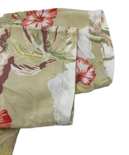 pataloha（パタロハ）pataloha (パタロハ) 00'sアロハシャツ　半袖シャツ　総柄 ベージュ サイズ:Mの古着・服飾アイテム