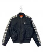 adidas Originalsアディダスオリジナル）の古着「パッド ボンバー ジャケット　アウター　中綿ジャケット　スポーツ　アウトドア」｜ブラック