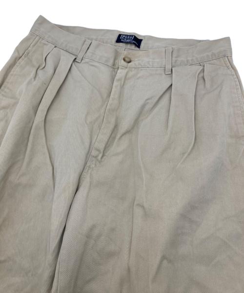 POLO RALPH LAUREN（ポロ・ラルフローレン）POLO RALPH LAUREN (ポロ・ラルフローレン) タックパンツ ベージュ サイズ:実寸参照の古着・服飾アイテム