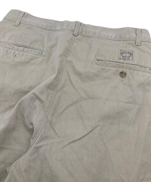 POLO RALPH LAUREN（ポロ・ラルフローレン）POLO RALPH LAUREN (ポロ・ラルフローレン) タックパンツ ベージュ サイズ:実寸参照の古着・服飾アイテム