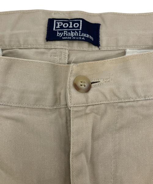 POLO RALPH LAUREN（ポロ・ラルフローレン）POLO RALPH LAUREN (ポロ・ラルフローレン) タックパンツ ベージュ サイズ:実寸参照の古着・服飾アイテム