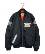 AVIREXアヴィレックス）の古着「AIR NATIONAL GUARD MA-1ジャケット」｜ブラック