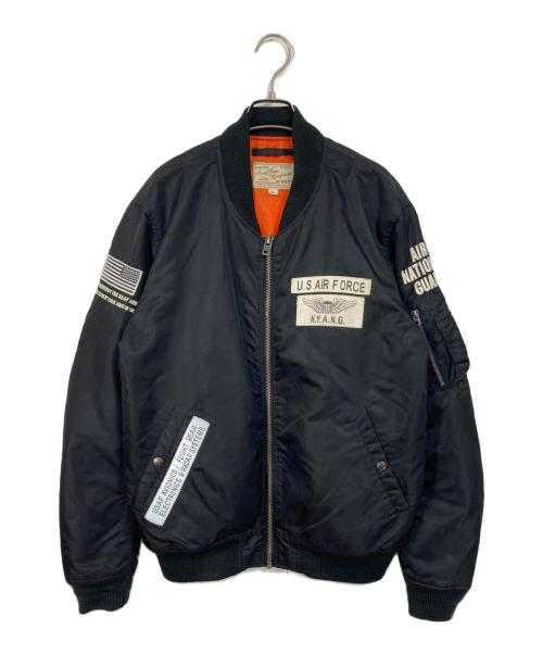 AVIREX（アヴィレックス）AVIREX (アヴィレックス) AIR NATIONAL GUARD MA-1ジャケット ブラック サイズ:XLの古着・服飾アイテム