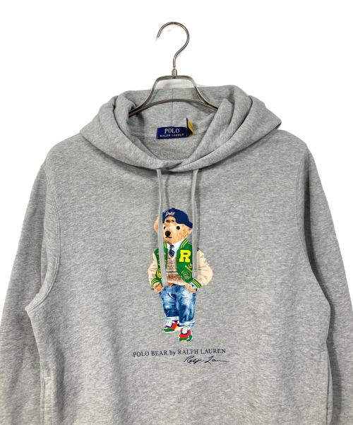 POLO RALPH LAUREN（ポロ・ラルフローレン）POLO RALPH LAUREN (ポロ・ラルフローレン) polo ベア フリースフーディ　パーカー　裏起毛 グレー サイズ:Mの古着・服飾アイテム